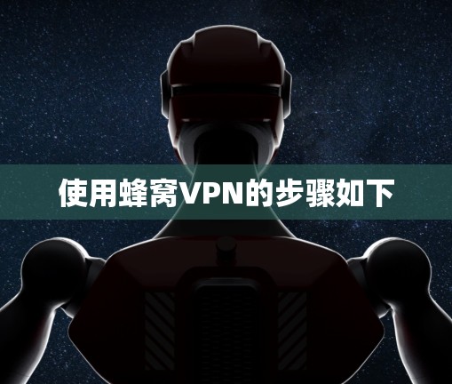 使用蜂窝VPN的步骤如下