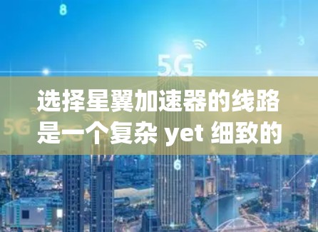 选择星翼加速器的线路是一个复杂 yet 细致的决策过程，需要综合考虑多个因素以确保系统的稳定性和高效性。以下是针对这一过程的分步说明